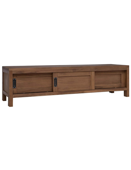 Mobile TV 110 x 30 x 30 cm Legno di teak solido Naturale