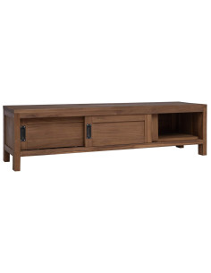 Mobile TV 110 x 30 x 30 cm Legno di teak solido Naturale 2