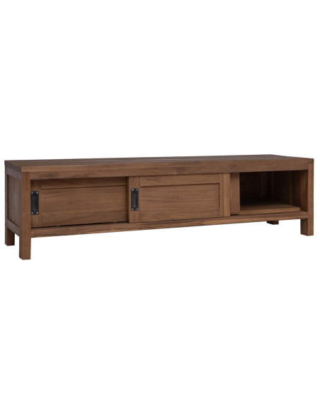Mobile TV 110 x 30 x 30 cm Legno di teak solido Naturale