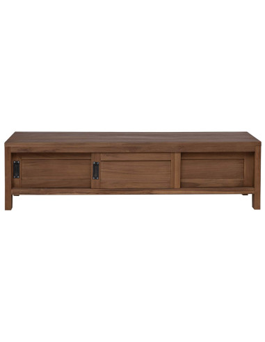 Mobile TV 110 x 30 x 30 cm Legno di teak solido Naturale
