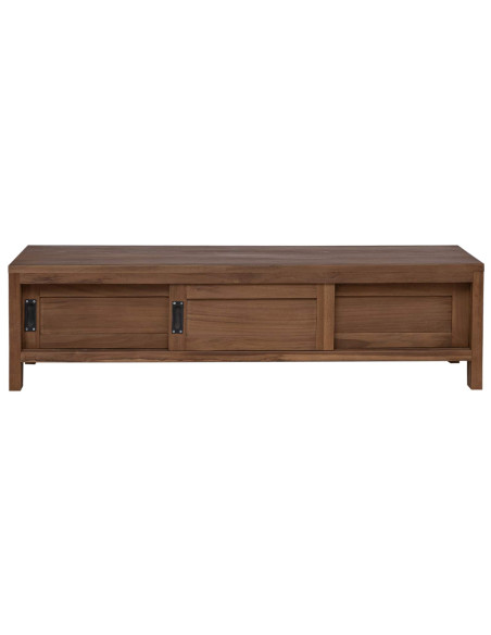 Mobile TV 110 x 30 x 30 cm Legno di teak solido Naturale