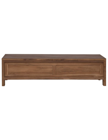 Mobile TV 110 x 30 x 30 cm Legno di teak solido Naturale