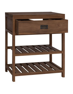 Mobile da Bagno Naturale 60 x 45 x 75 cm Legno di teak solido 2