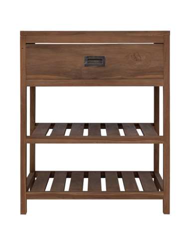 Mobile da Bagno Naturale 60 x 45 x 75 cm Legno di teak solido
