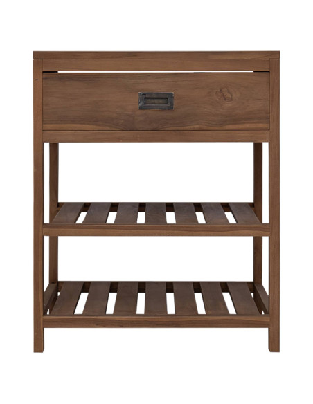 Mobile da Bagno Naturale 60 x 45 x 75 cm Legno di teak solido