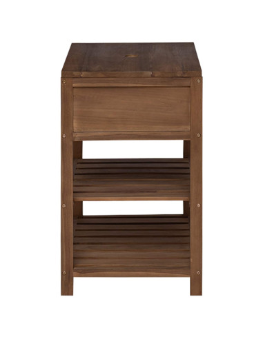 Mobile da Bagno Naturale 60 x 45 x 75 cm Legno di teak solido