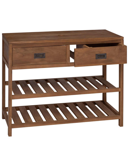 Mobile da Bagno Naturale 90 x 45 x 75 cm Legno di teak solido
