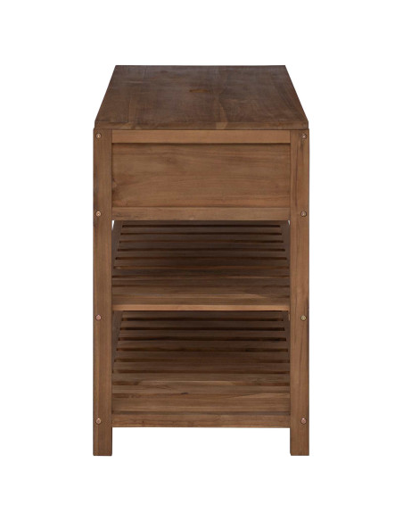 Mobile da Bagno Naturale 90 x 45 x 75 cm Legno di teak solido