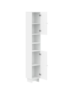 Armadio da Bagno con Ripiano Aperto EDE Bianco 30 x 31 x 190 cm 2
