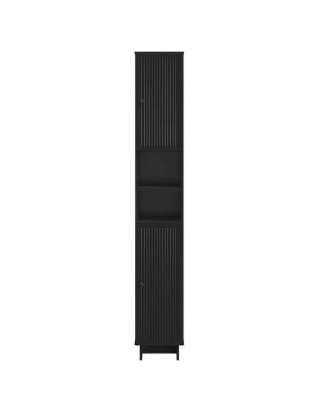 Armadio da Bagno con Ripiano Aperto EDE Nero 30 x 31 x 190 cm