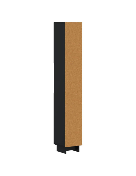 Armadio da Bagno con Ripiano Aperto EDE Nero 30 x 31 x 190 cm