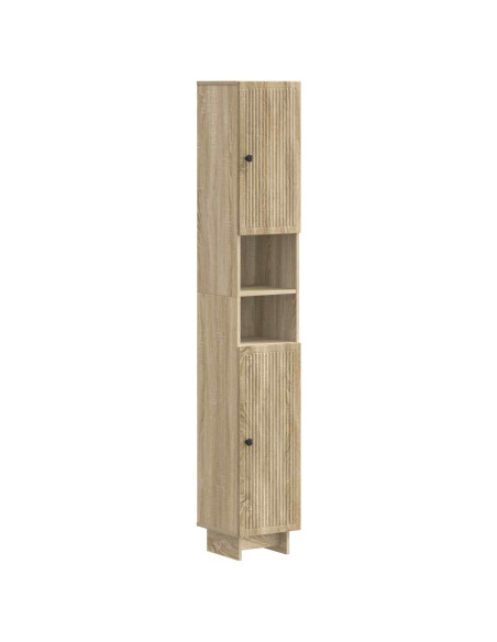 Armadio da Bagno con Ripiano Aperto EDE Rovere Sonoma