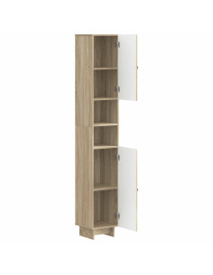 Armadio da Bagno con Ripiano Aperto EDE Rovere Sonoma 2