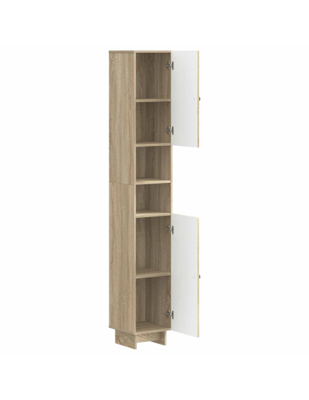 Armadio da Bagno con Ripiano Aperto EDE Rovere Sonoma