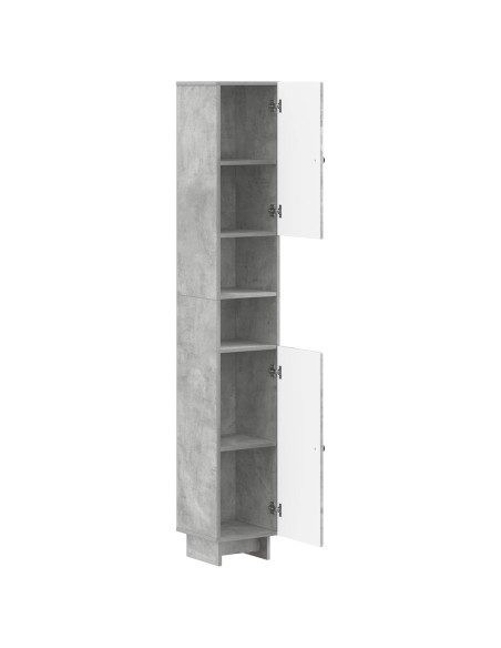 Armadio da Bagno con Ripiano Aperto EDE Grigio Cemento