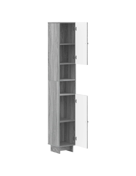 Armadio da Bagno con Ripiano Aperto EDE Sonoma grigio