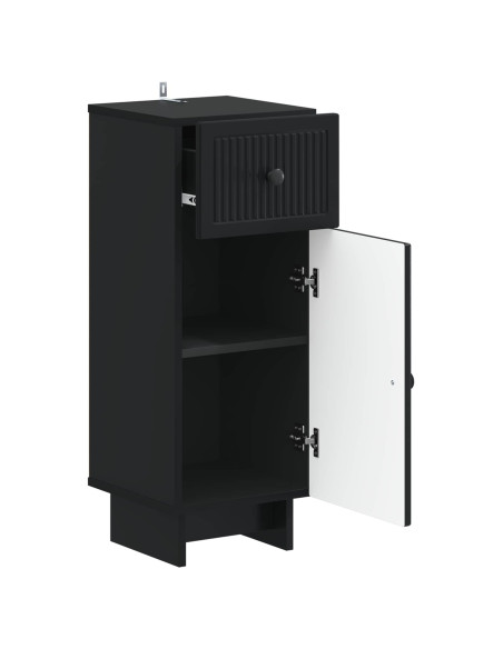 Mobiletto da Bagno EDE Nero 30 x 31 x 80 cm
