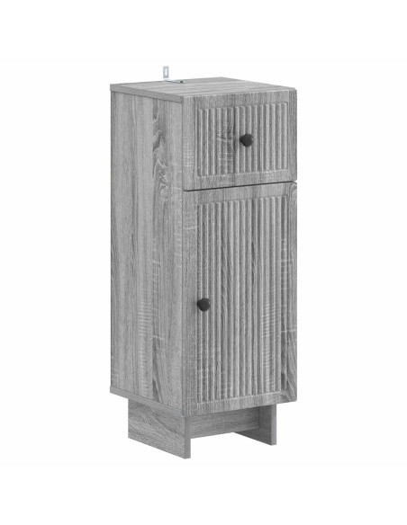 Mobiletto da Bagno EDE Sonoma grigio 30 x 31 x 80 cm