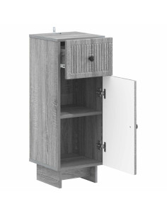 Mobiletto da Bagno EDE Sonoma grigio 30 x 31 x 80 cm 2