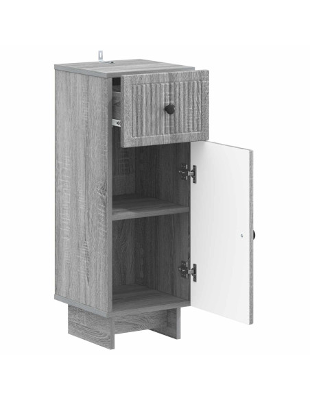 Mobiletto da Bagno EDE Sonoma grigio 30 x 31 x 80 cm