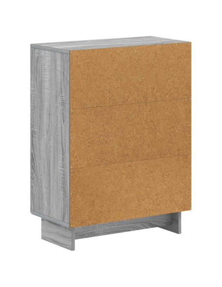 Mobiletto da Bagno EDE Sonoma grigio 59,5 x 31 x 80 cm