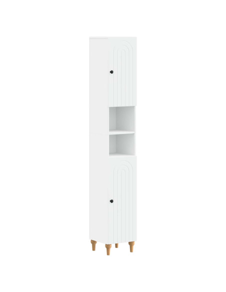 Armadio da Bagno con Ripiano Aperto ALKMAAR Bianco