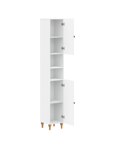 Armadio da Bagno con Ripiano Aperto ALKMAAR Bianco