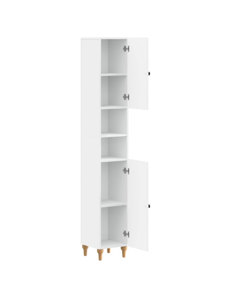 Armadio da Bagno con Ripiano Aperto ALKMAAR Bianco