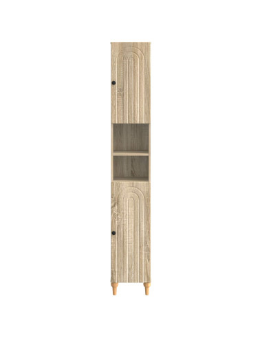 Armadio da Bagno con Ripiano Aperto ALKMAAR Rovere Sonoma