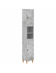 Armadio da Bagno con Ripiano Aperto ALKMAAR Grigio Cemento