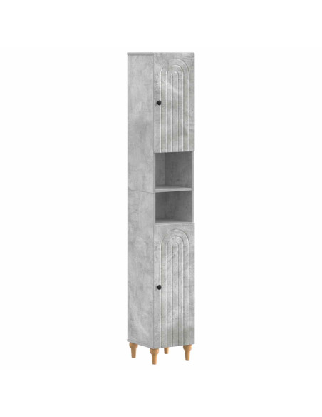 Armadio da Bagno con Ripiano Aperto ALKMAAR Grigio Cemento