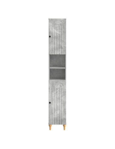 Armadio da Bagno con Ripiano Aperto ALKMAAR Grigio Cemento