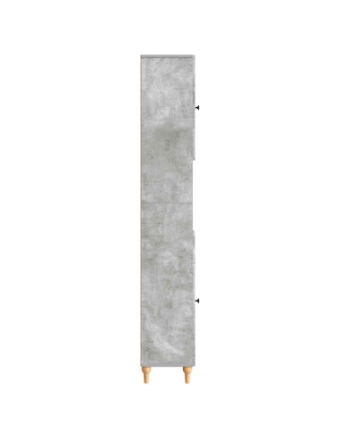 Armadio da Bagno con Ripiano Aperto ALKMAAR Grigio Cemento