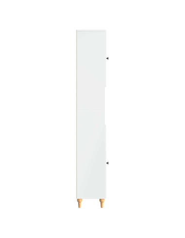 Armadio da Bagno con Ripiano Aperto ALKMAAR Bianco Lucido