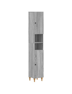Armadio da Bagno con Ripiano Aperto ALKMAAR Sonoma grigio