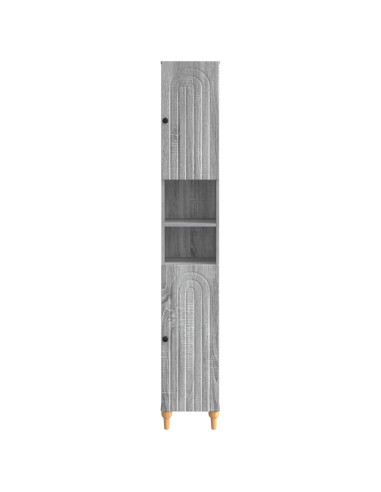 Armadio da Bagno con Ripiano Aperto ALKMAAR Sonoma grigio