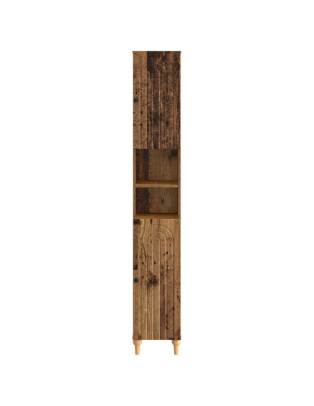 Armadio da Bagno con Ripiano Aperto ALKMAAR Legno antico