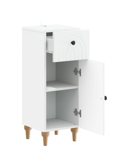 Mobiletto da Bagno ALKMAAR Bianco 30 x 31 x 80 cm