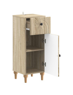 Mobiletto da Bagno ALKMAAR Rovere Sonoma 30 x 31 x 80 cm 2