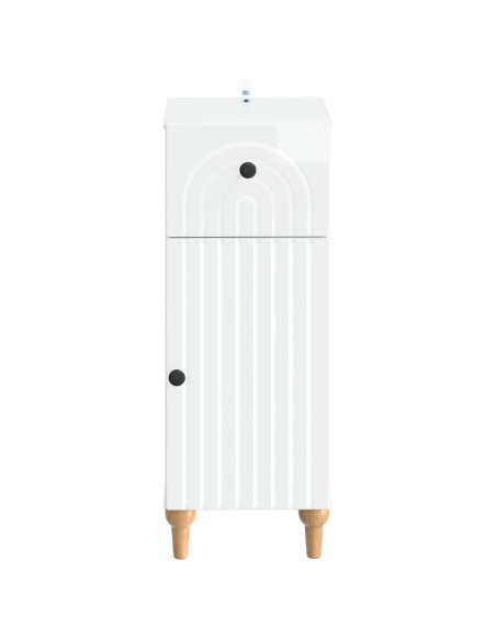 Mobiletto da Bagno ALKMAAR Bianco Lucido 30 x 31 x 80 cm