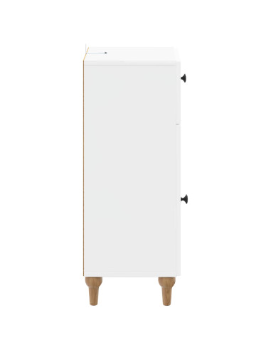 Mobiletto da Bagno ALKMAAR Bianco Lucido 30 x 31 x 80 cm