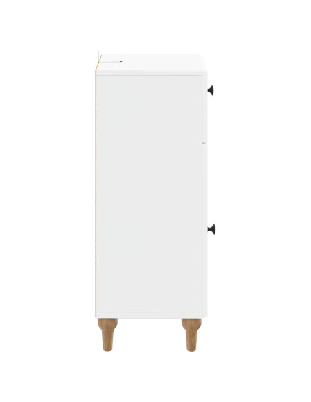 Mobiletto da Bagno ALKMAAR Bianco Lucido 30 x 31 x 80 cm