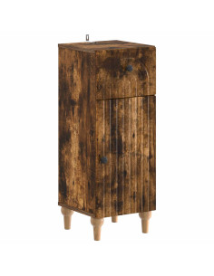 Mobiletto da Bagno ALKMAAR Rovere Fumo 30 x 31 x 80 cm