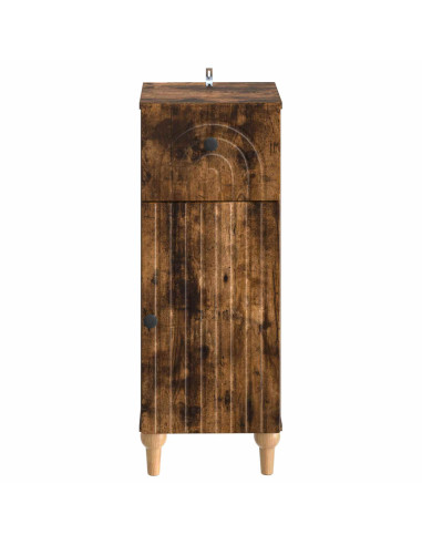 Mobiletto da Bagno ALKMAAR Rovere Fumo 30 x 31 x 80 cm
