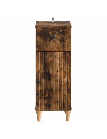 Mobiletto da Bagno ALKMAAR Rovere Fumo 30 x 31 x 80 cm