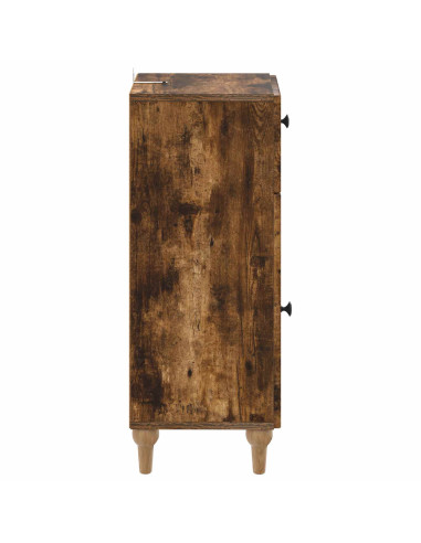 Mobiletto da Bagno ALKMAAR Rovere Fumo 30 x 31 x 80 cm