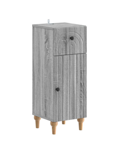 Mobiletto da Bagno ALKMAAR Sonoma grigio 30 x 31 x 80 cm