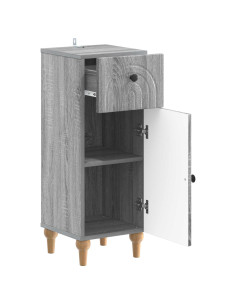 Mobiletto da Bagno ALKMAAR Sonoma grigio 30 x 31 x 80 cm 2
