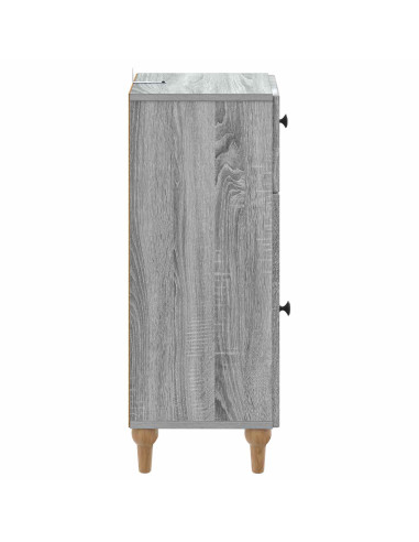 Mobiletto da Bagno ALKMAAR Sonoma grigio 30 x 31 x 80 cm