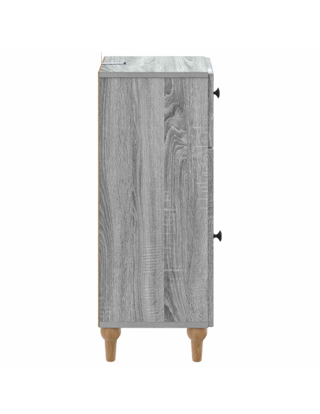 Mobiletto da Bagno ALKMAAR Sonoma grigio 30 x 31 x 80 cm